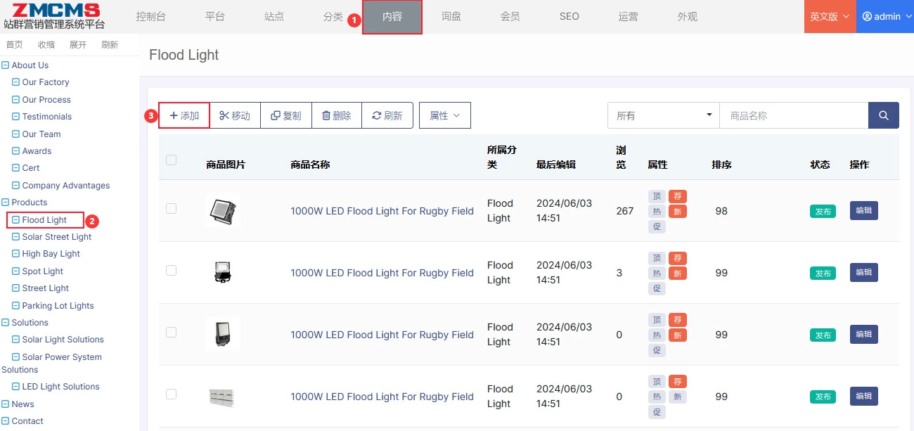 产品&文章添加编辑